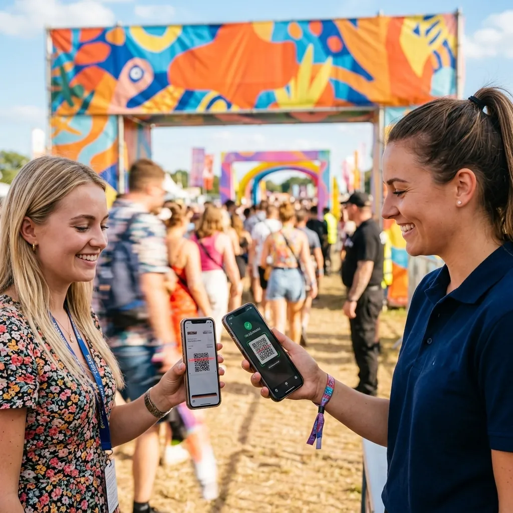 Efficient ticket scanning at a festival gate